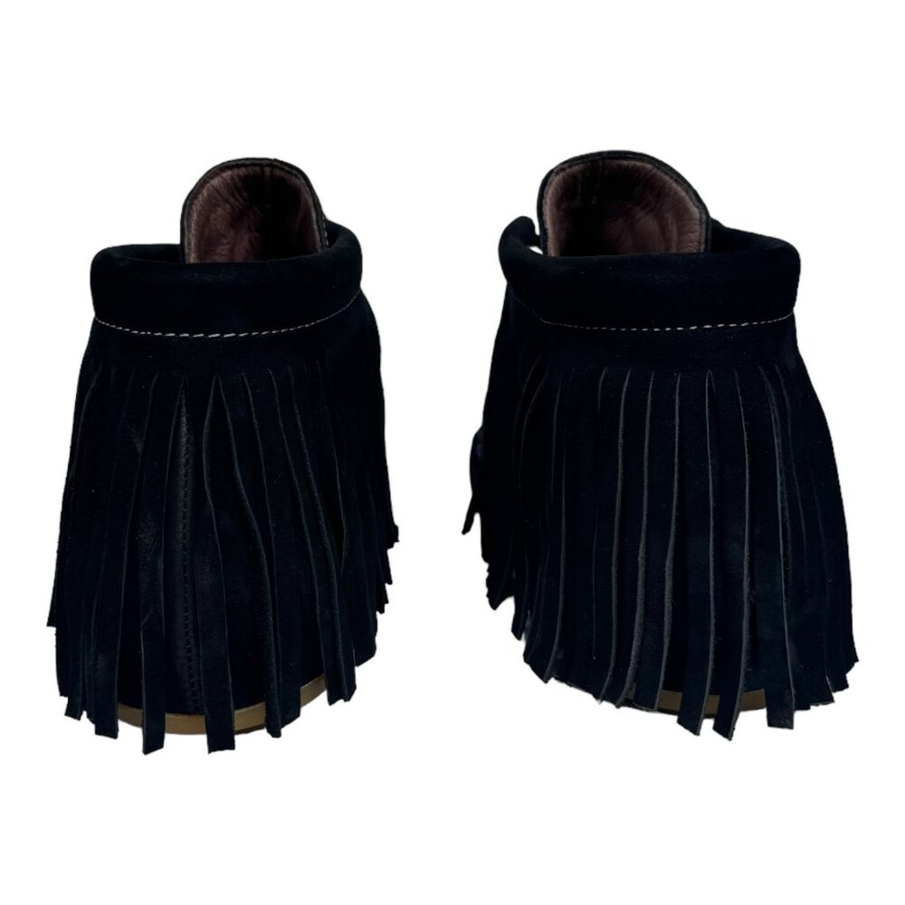 L&B Black Leather Serape Moccasins Women Size 11 NWOT - Picture 5 of 9
